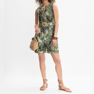 NWT Melanie Lyne Sleeveless Paisley Pattern Romper Sz 12